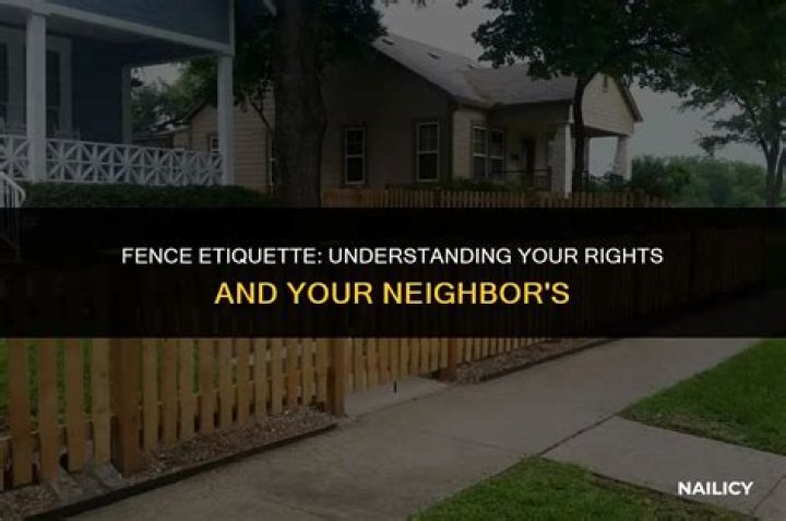 Can my Neighbour nail things to my fence?