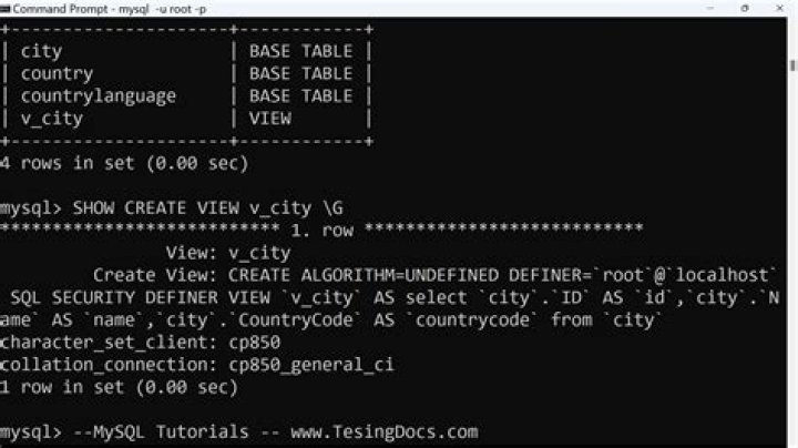 Can you create views in MySQL?