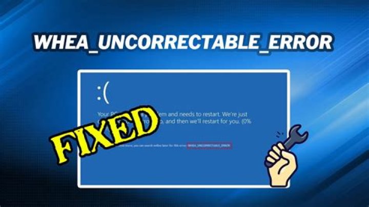Can you fix Whea uncorrectable error?