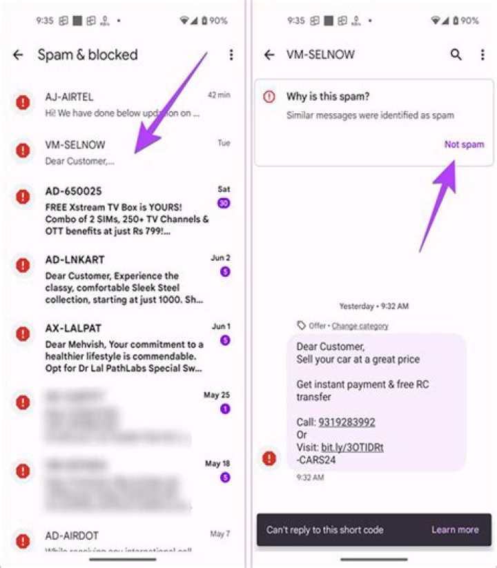 How can I see blocked sites in Mobile?