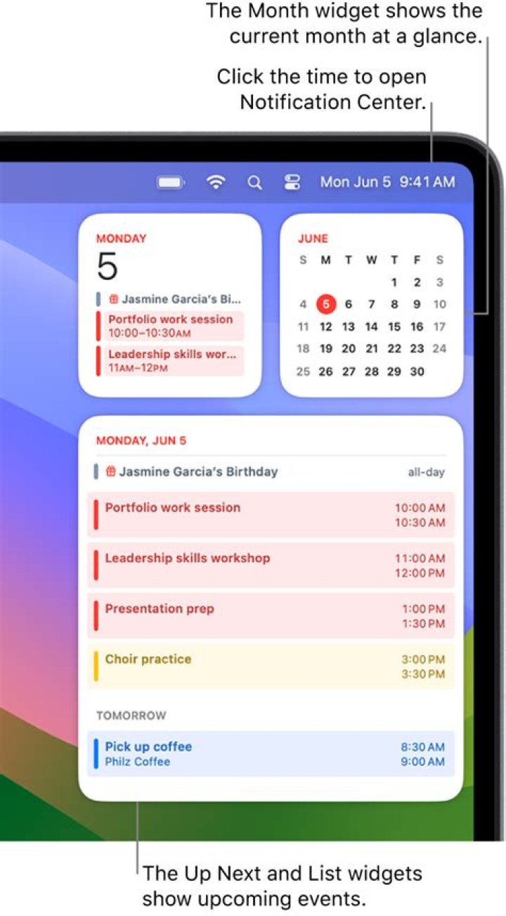 How do I add a calendar widget?