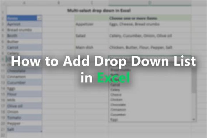How do I add to a drop down list in Excel?