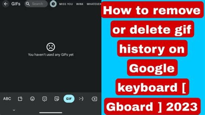 How do I delete GIF history?