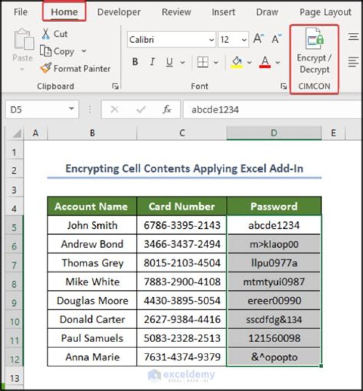 How do I encrypt an Excel file using VBA?