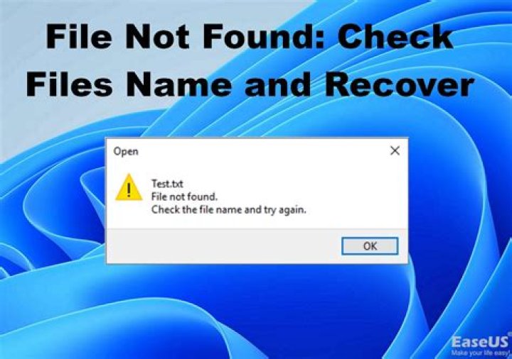 How do I fix file Not Found error?