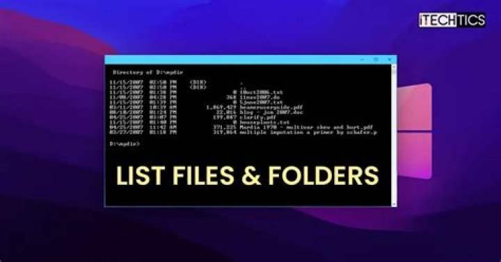 How do I get a list of files in a folder in Windows?