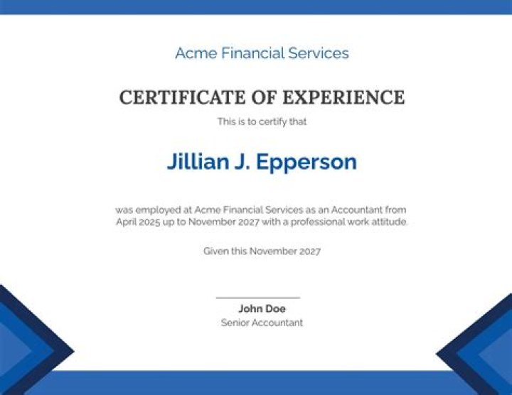 How do I get an accounting experience certificate?
