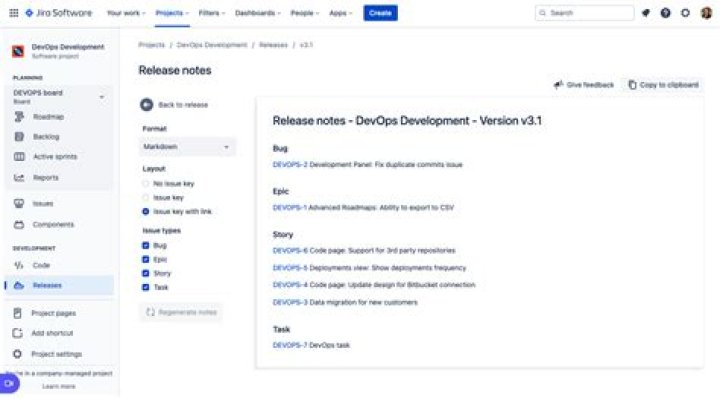 How do I release notes in Jira?