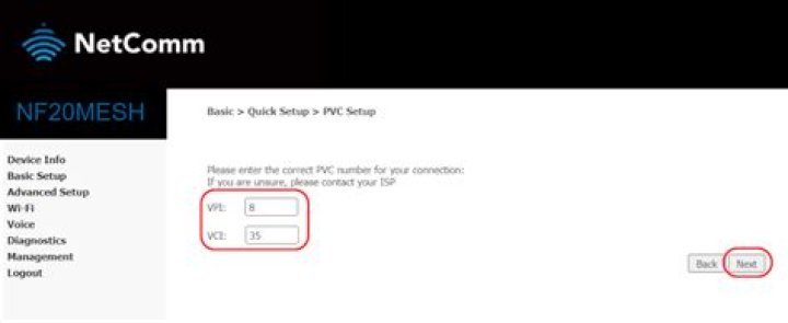 How do I reset my Netcomm router password?