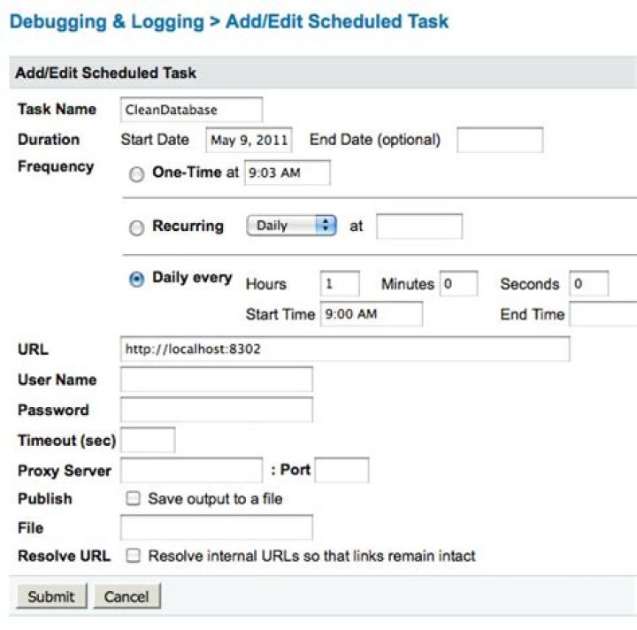 How do I run a scheduled task in ColdFusion?