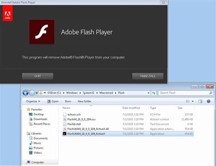 How do I uninstall Flash Player silently using command line?