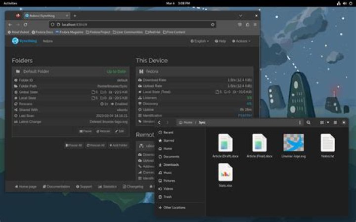 How do I use Syncthing in Linux Mint?