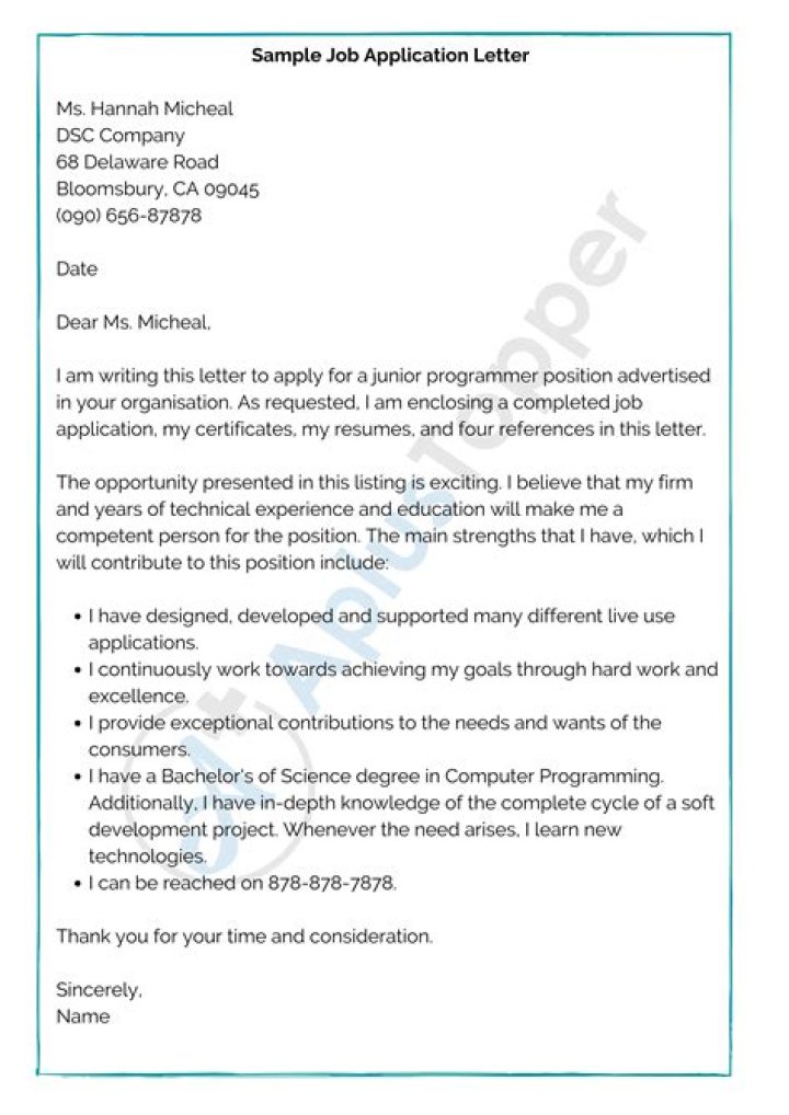 How do I write an application letter for a PhD?