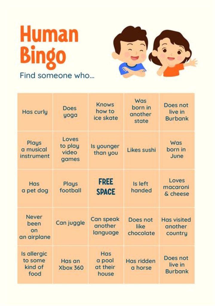 How do you make a human bingo game?