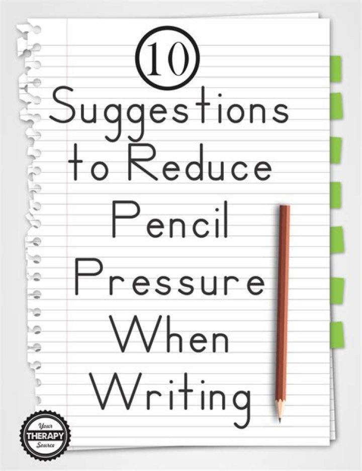 How do you reduce pressure when writing?