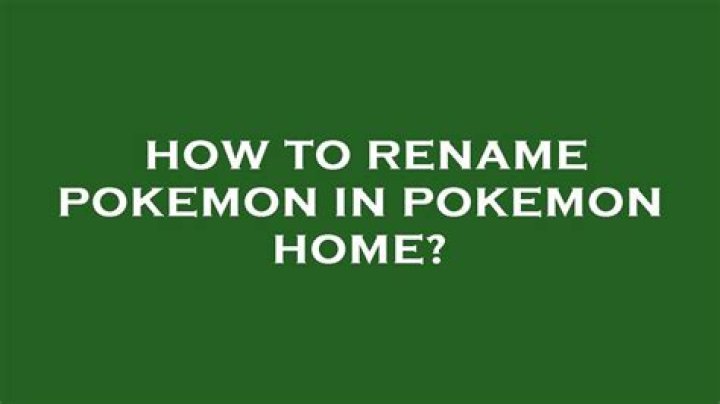 How do you rename your Pokemon in Emerald?