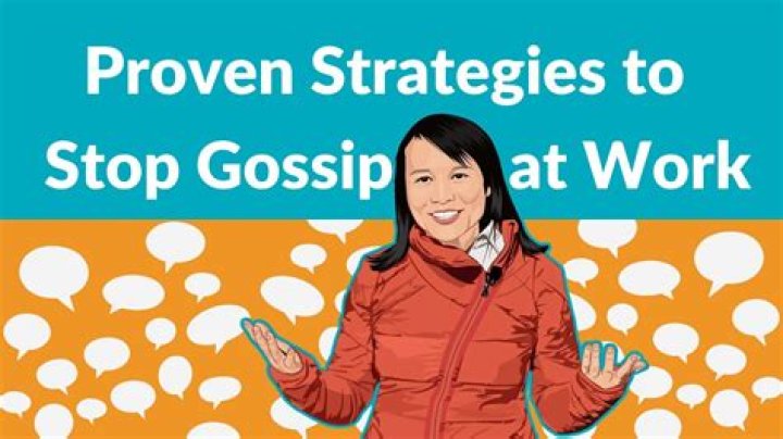 How do you stop gossip and drama at work?