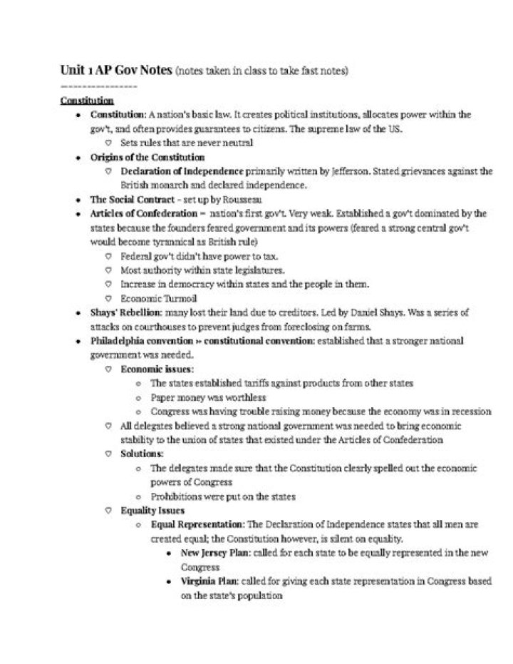 How do you take notes on AP Gov?