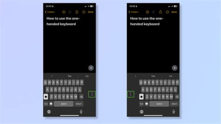 How do you use the one handed keyboard on iPhone?