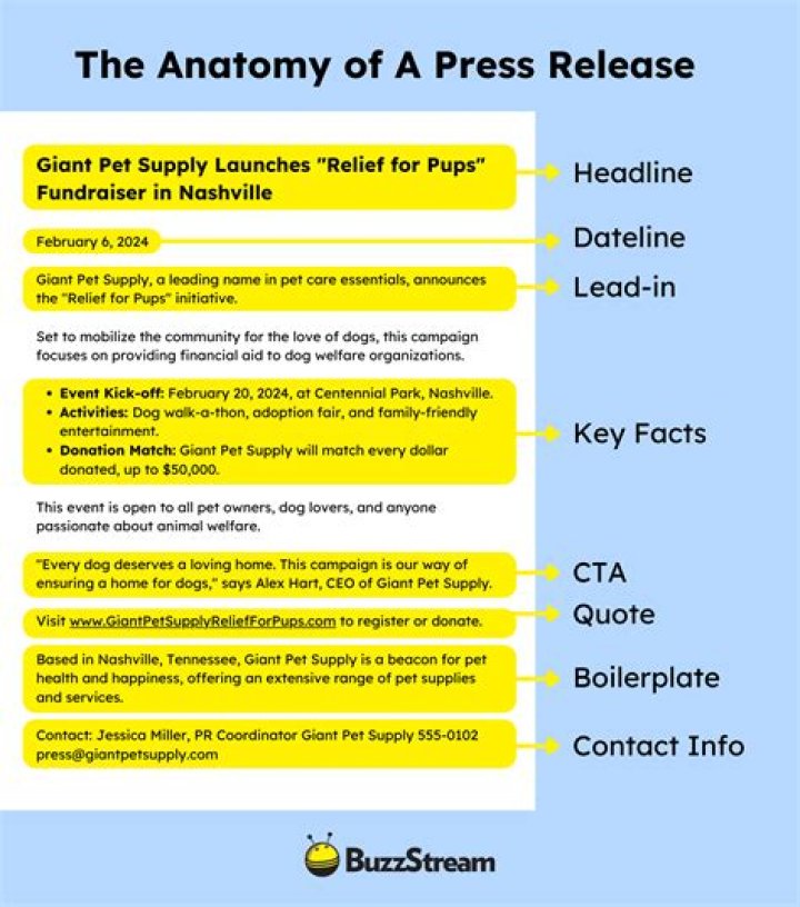 How do you write a city and state for a press release?