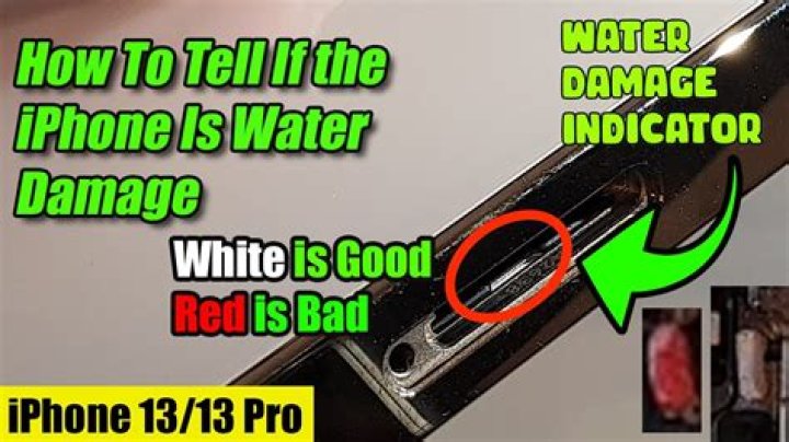 How does the water damage indicator work?