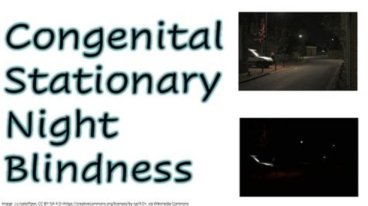 How is congenital stationary night blindness treated?