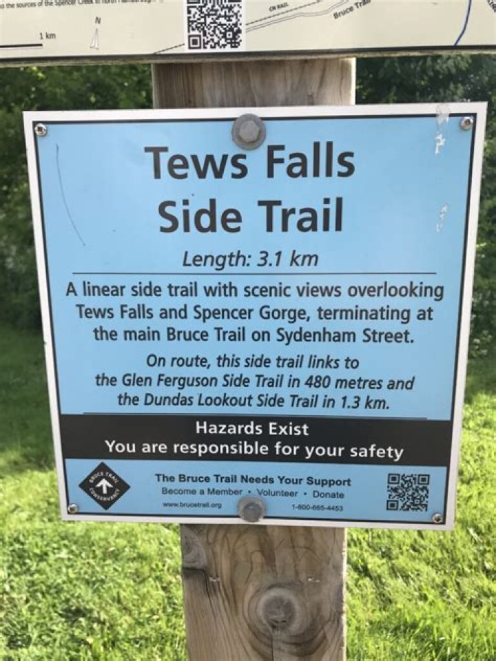 How long is the hike to Tews Falls?