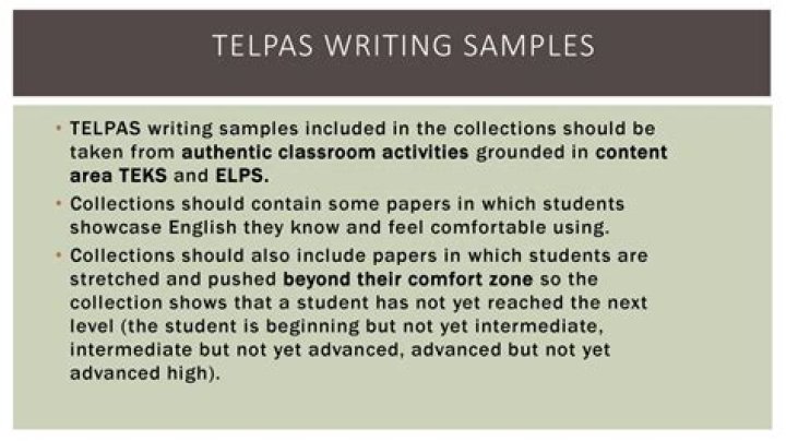 How long should Telpas writing samples be?
