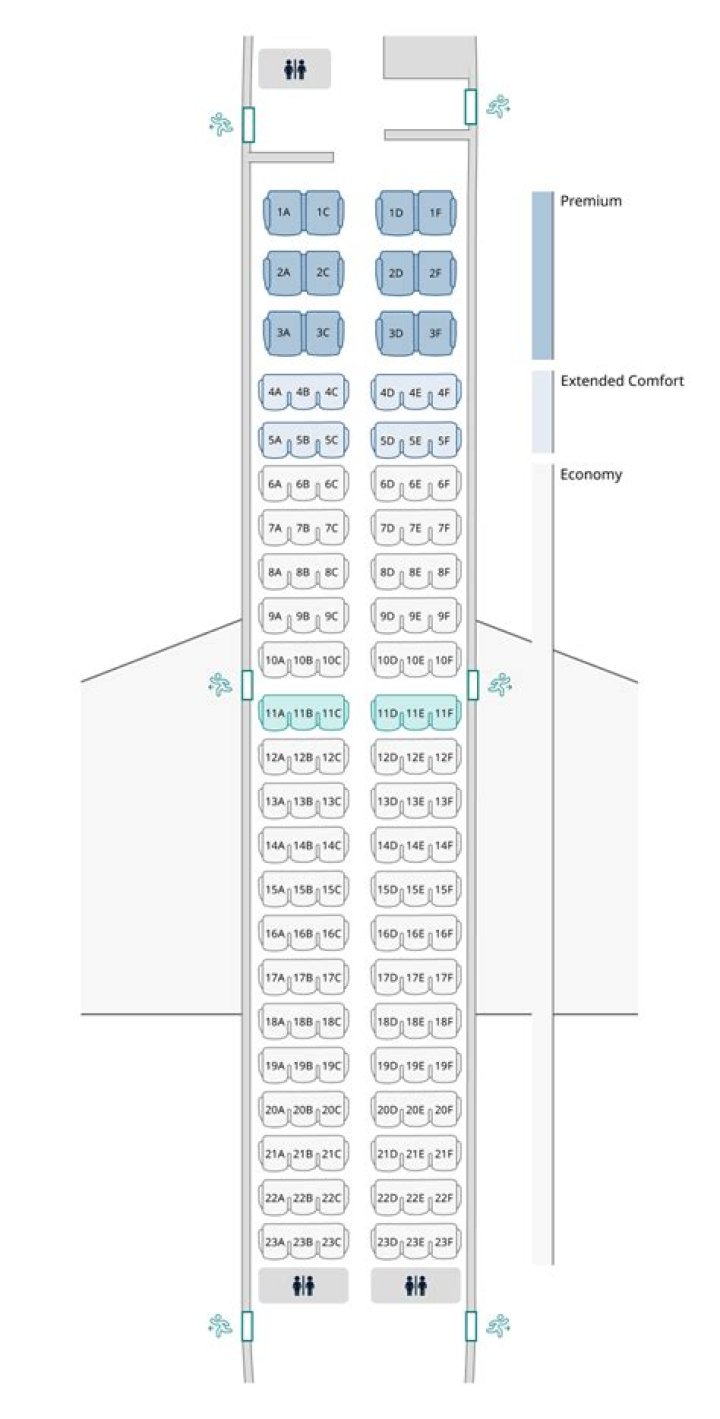 How many bathrooms does a 737 have?