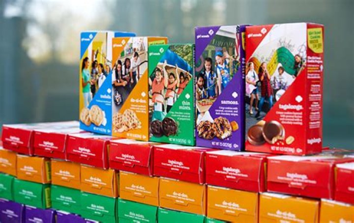 How many boxes of cookies does the average girl scout sell?