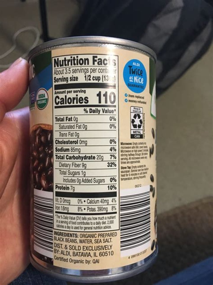 How many calories are in black beans?