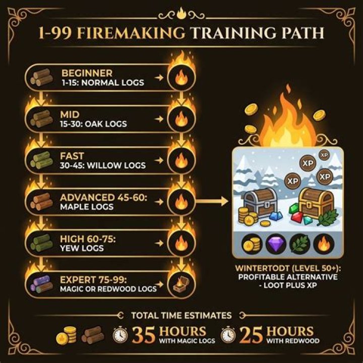 How many hours is 99 firemaking?