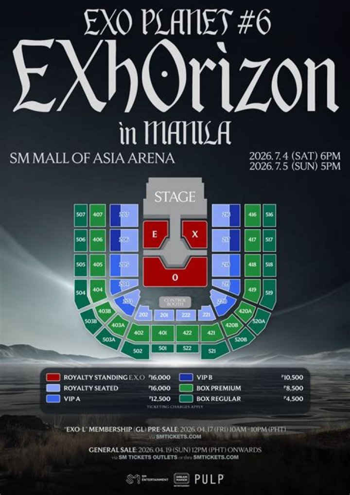 How much does an exo concert ticket cost?