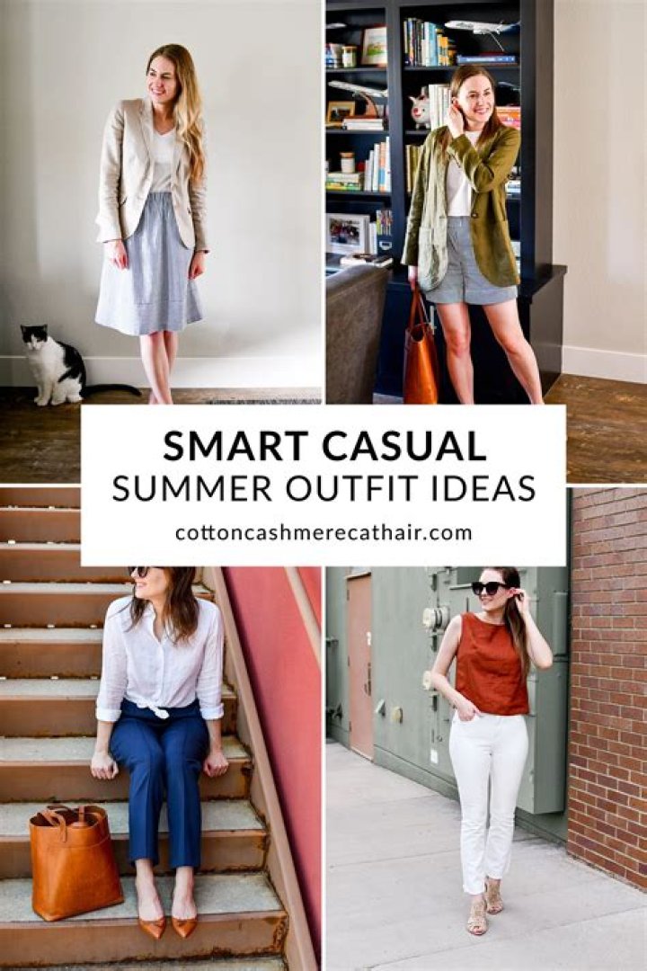 How should I dress for business casual in summer?