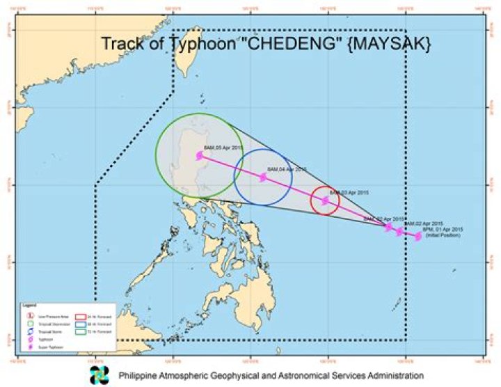 How strong is typhoon Maysak?