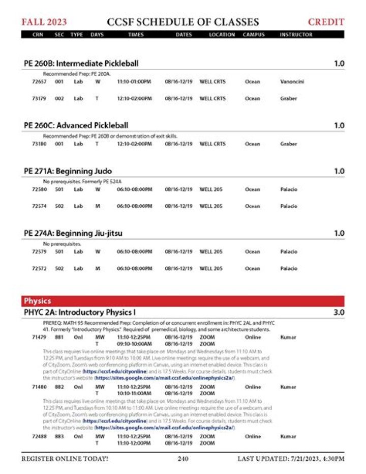Is CCSF online for summer 2021?