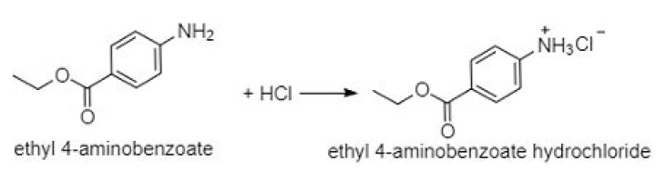 Is Ethyl 4-aminobenzoate soluble in 1m NaOH?