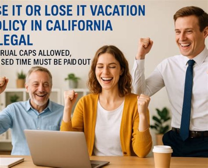 Is use it or lose it vacation illegal in California?