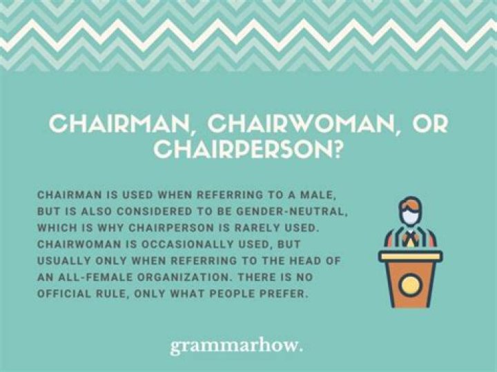 Should I use chairperson or chairwoman?