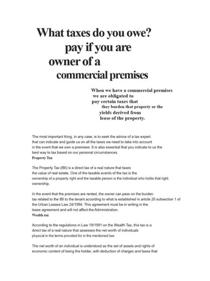 What are commercial taxes?