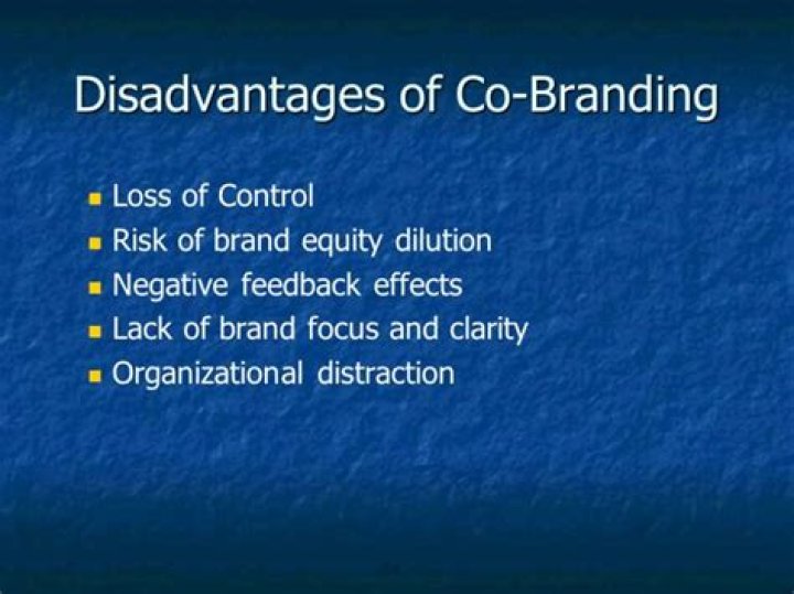 What are disadvantages of co-branding?