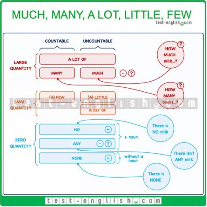 What are much many a little and a few?