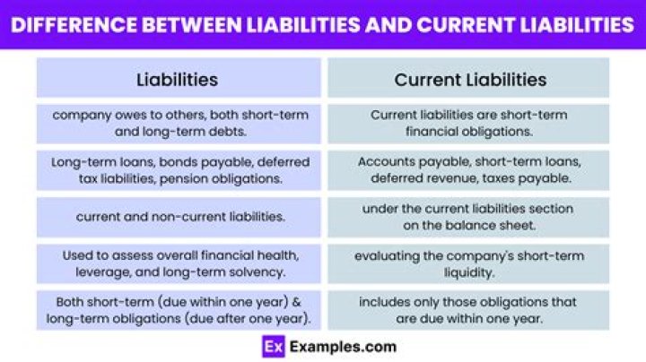 What are short term liabilities?