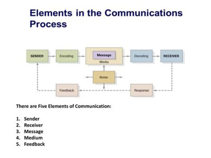 What are the 5 elements of communication process?