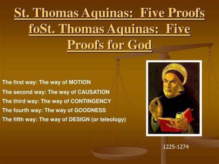 What are the 5 proofs of St Thomas Aquinas?