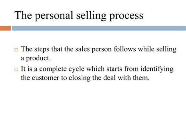What are the 5 steps in the personal selling process?