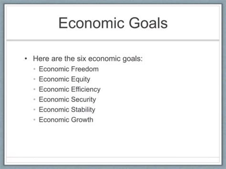 What are the 6 economic goals?