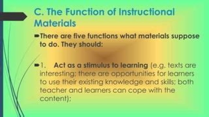 What are the functions of instructional materials?