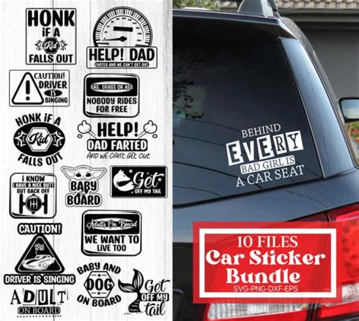 What are the letter stickers on cars?