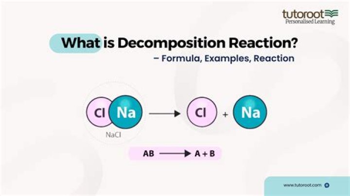 What are the products of a decomposition reaction?